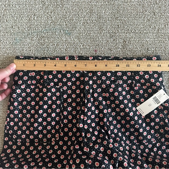Maeve Anthropologie‎ The Colette Wide Leg Pants 27 Black Floral Linen Blend - Picture 4 of 8